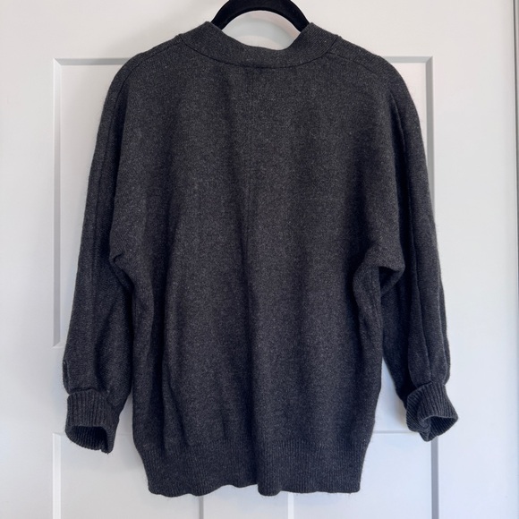 LOFT Charcoal Gray Cardigan Sweater - Picture 2 of 4